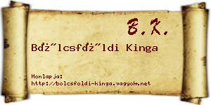 Bölcsföldi Kinga névjegykártya